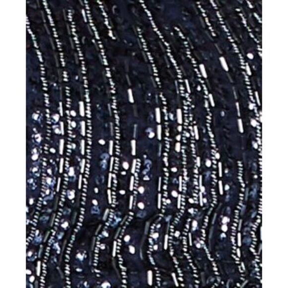 NWT B DARLIN Womens Navy Sleeveless Halter Formal Top Size: 13\14 - Picture 4 of 5